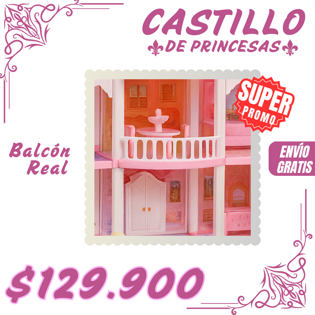 SUPER CASTILLO DE PRINCESAS - GARAJE Y BALCON REAL