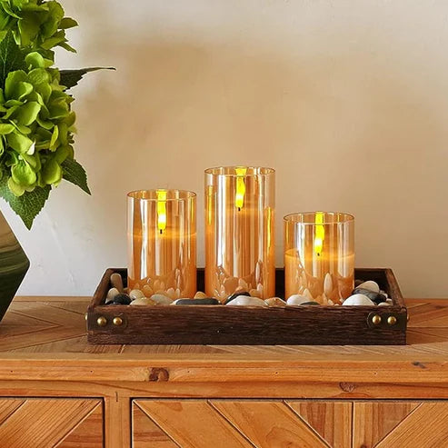 SET DE VELAS DECORATIVAS X3 + CONTROL