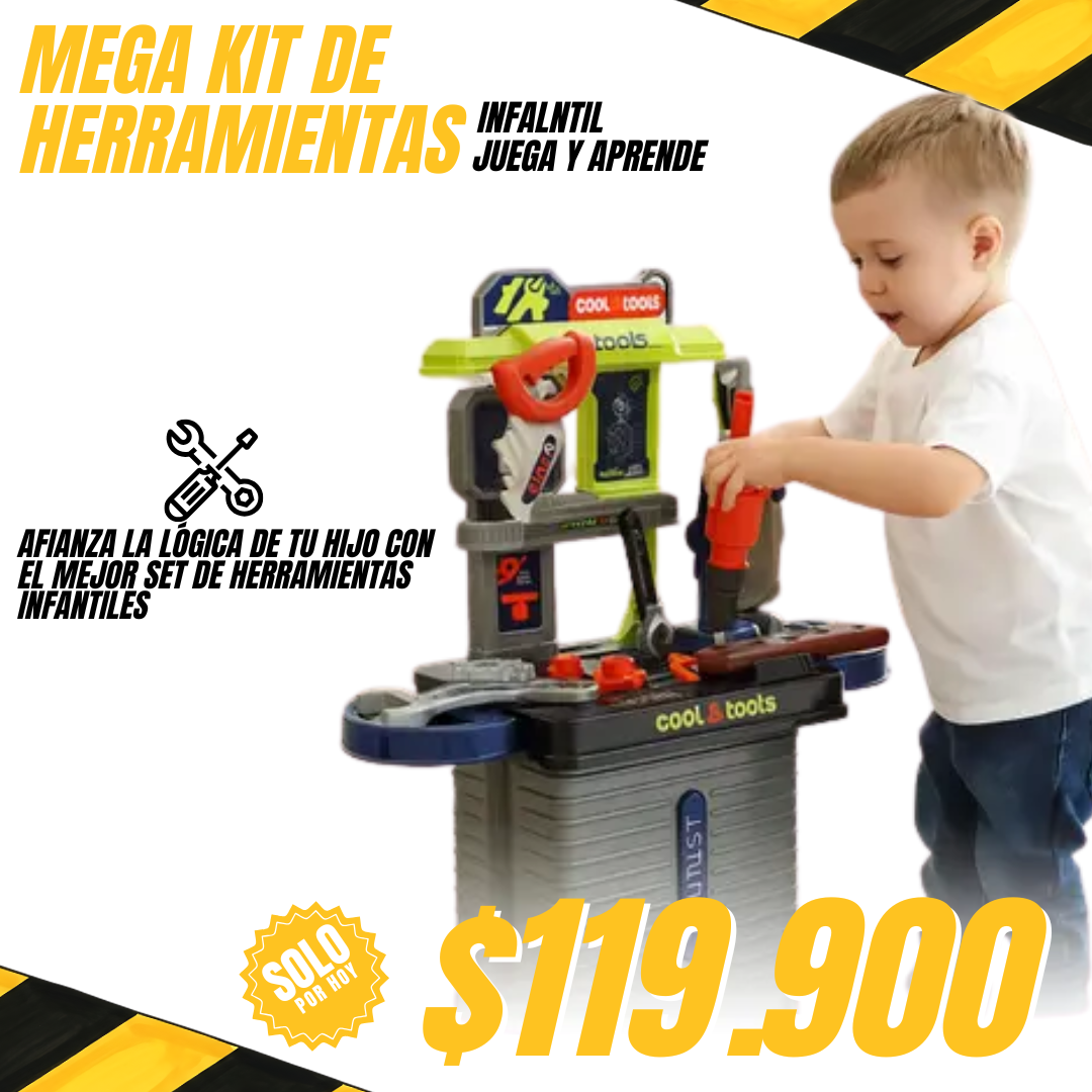 MALETIN TALLER PORTATIL 3 EN 1 I MEGA KIT DE HERRAMIENTAS